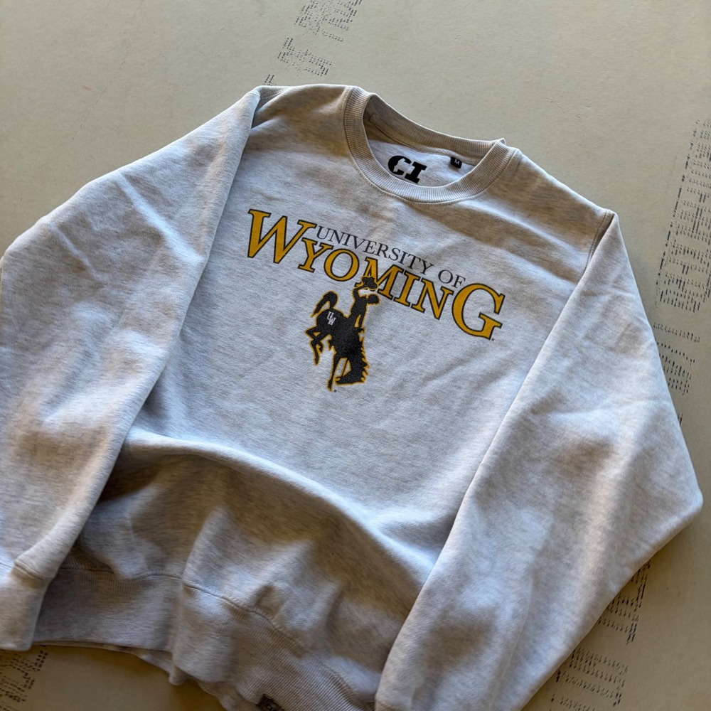Vintage Sport University of Wyoming Crewneck Sweatshirt